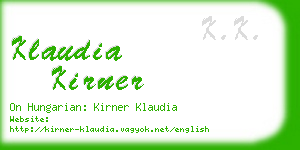 klaudia kirner business card